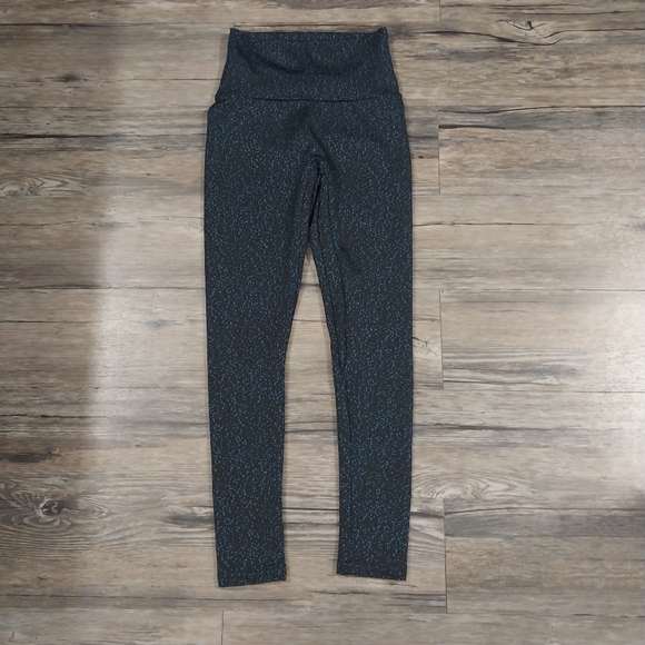 Echt Print High Rise Scrunch Leggings Size xs Womens Black Workout Stretch Pants - Picture 5 of 9